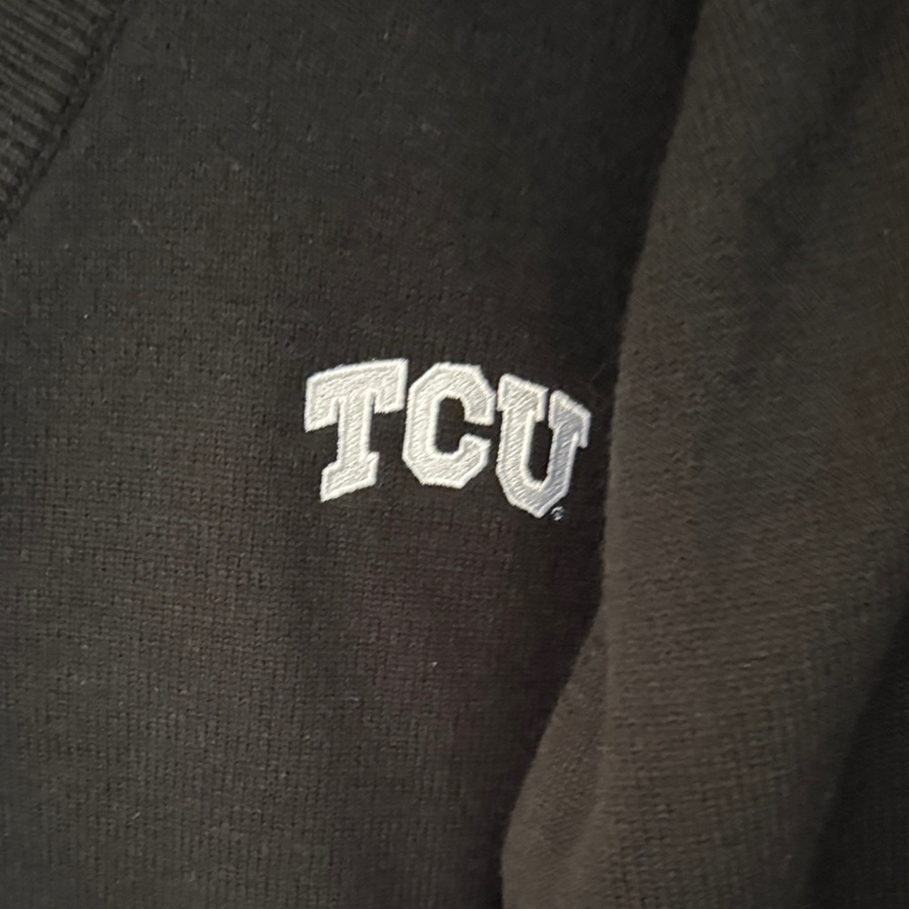 TCU Women's Black Cardigan Sweater